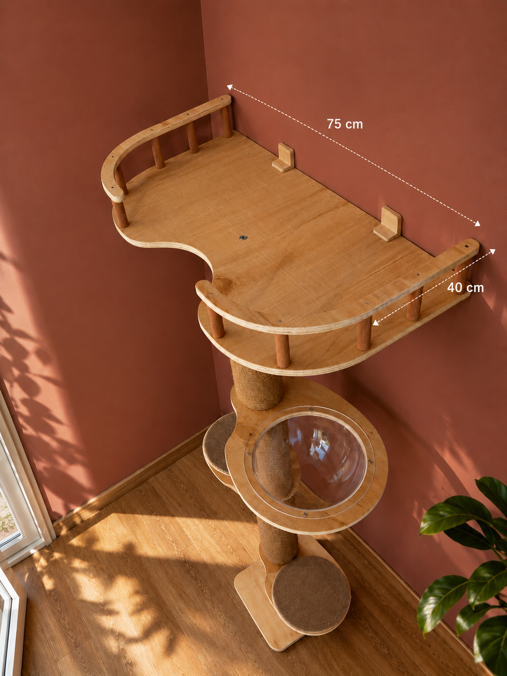 Modern/Lüks Kedi Kulesi, Kedi Evi ve Tırmalama Kulesi, Kedi Kulesi,(2mt Yükseklik)