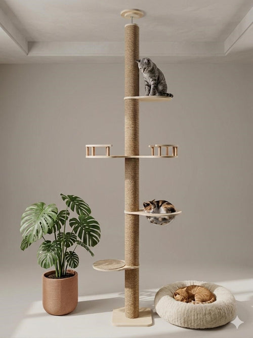 Premium/Lüks Kedi Kulesi, Kedi Evi ve Tırmalama Kulesi, Kedi Kulesi,(Size Özel Yükseklik)