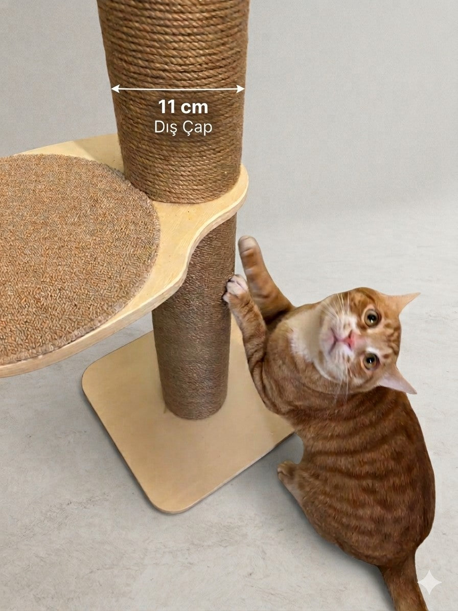 Modern/Lüks Kedi Kulesi, Kedi Evi ve Tırmalama Kulesi, Kedi Kulesi,(2mt Yükseklik)